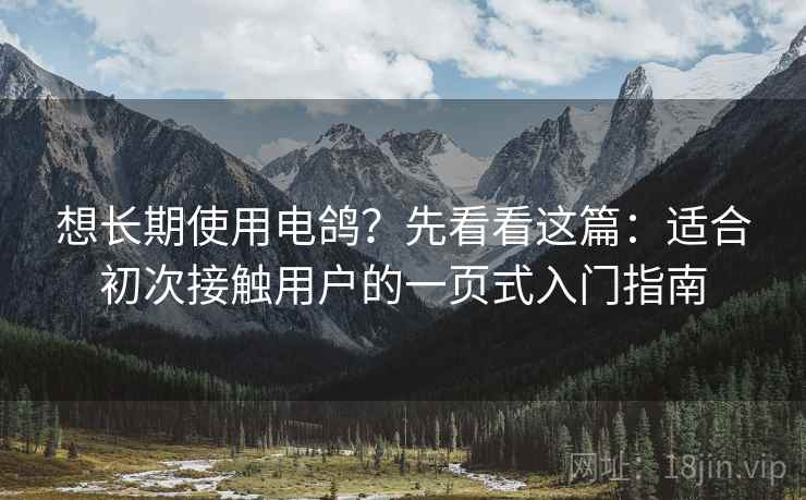 想长期使用电鸽？先看看这篇：适合初次接触用户的一页式入门指南
