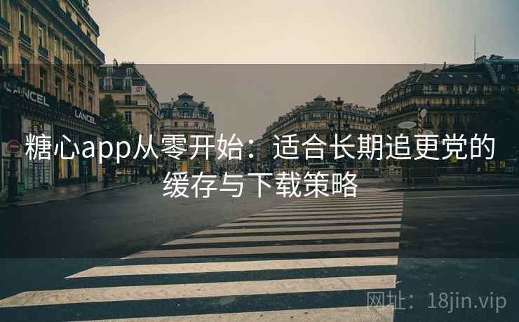 糖心app从零开始：适合长期追更党的缓存与下载策略