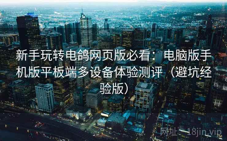 新手玩转电鸽网页版必看：电脑版手机版平板端多设备体验测评（避坑经验版）