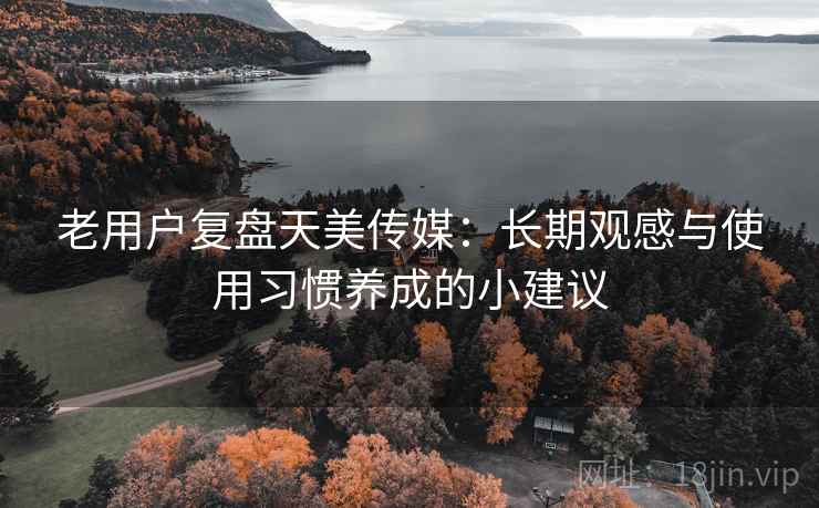 老用户复盘天美传媒:长期观感与使用习惯养成的小建议