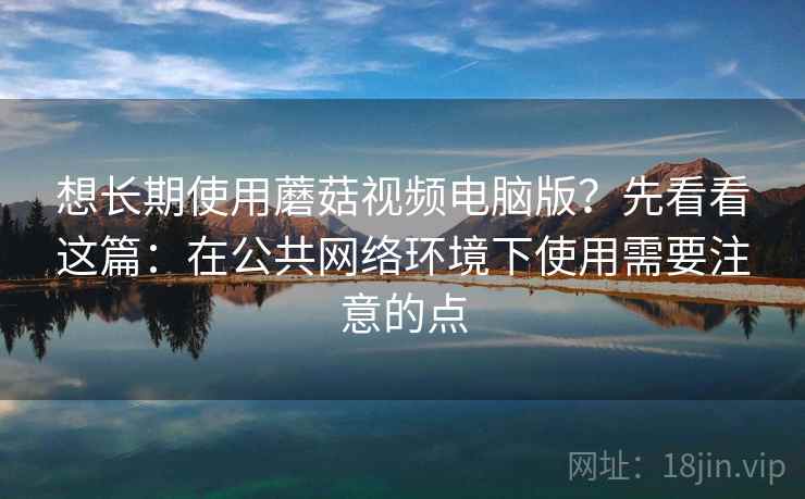 想长期使用蘑菇视频电脑版？先看看这篇：在公共网络环境下使用需要注意的点
