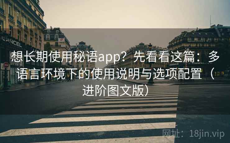 想长期使用秘语app？先看看这篇：多语言环境下的使用说明与选项配置（进阶图文版）