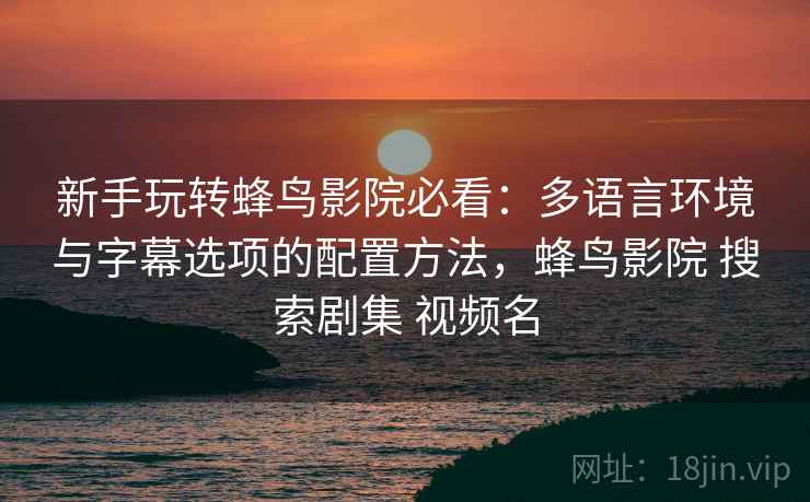 新手玩转蜂鸟影院必看：多语言环境与字幕选项的配置方法，蜂鸟影院 搜索剧集 视频名