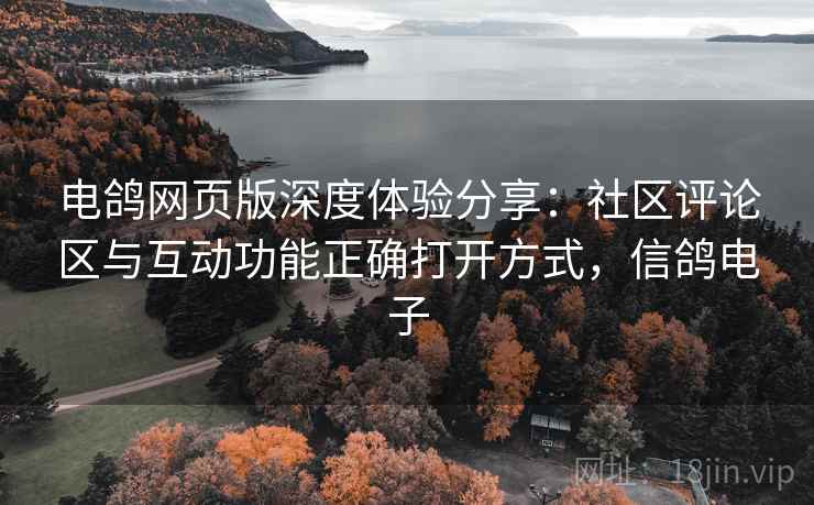 电鸽网页版深度体验分享：社区评论区与互动功能正确打开方式，信鸽电子
