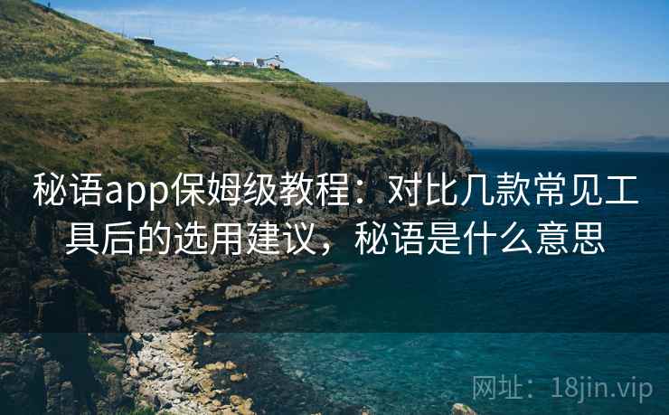 秘语app保姆级教程：对比几款常见工具后的选用建议，秘语是什么意思