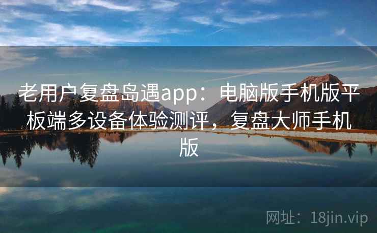 老用户复盘岛遇app：电脑版手机版平板端多设备体验测评，复盘大师手机版