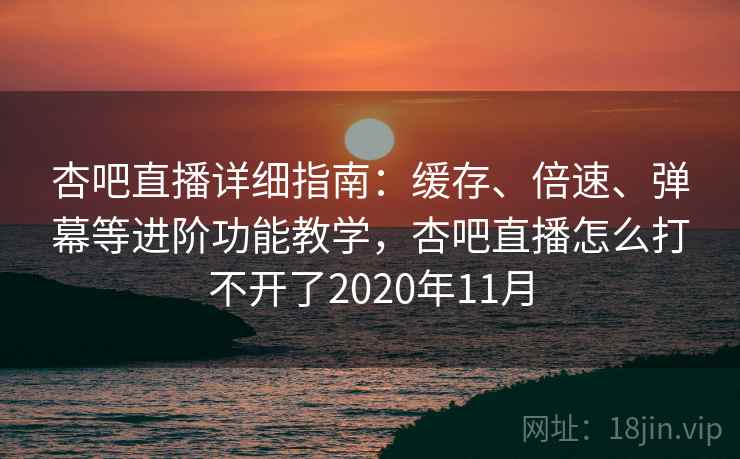 杏吧直播详细指南：缓存、倍速、弹幕等进阶功能教学，杏吧直播怎么打不开了2020年11月