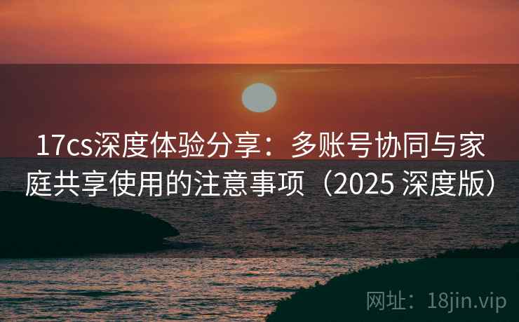 17cs深度体验分享：多账号协同与家庭共享使用的注意事项（2025 深度版）